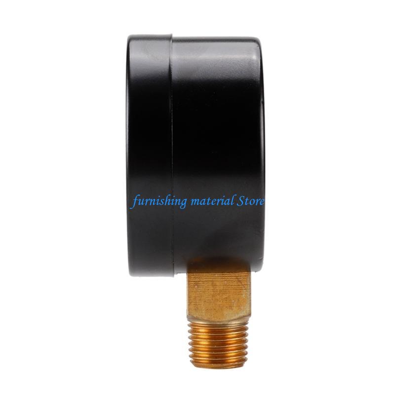 Y5GD Mini Pressure Gauge Bottom Mount 1/4" Pressure Gauge Shatter-proof Pressure Gauge for Fuel Air Oil Water 0-100 Psi