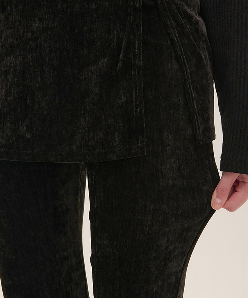Черные тренировочные брюки bootcut Kamino с подкладкой из велюрового флиса