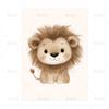 Cute Jungle Lion Giraffe Elephant Monkey Tiger Zebra Animal Wall Art Print Canvas Safari Nursery Posters for Kids Room Decor