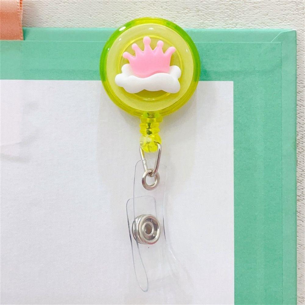 Students Cartoon Nurse Doctor ID Card Clips Badge Holder Name Card Holder Retractable Badge Reel