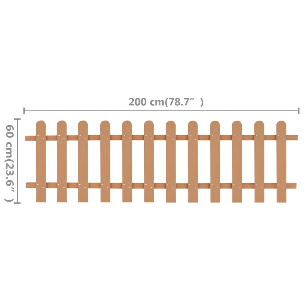 WPC Slatted Fence 200x60 cm