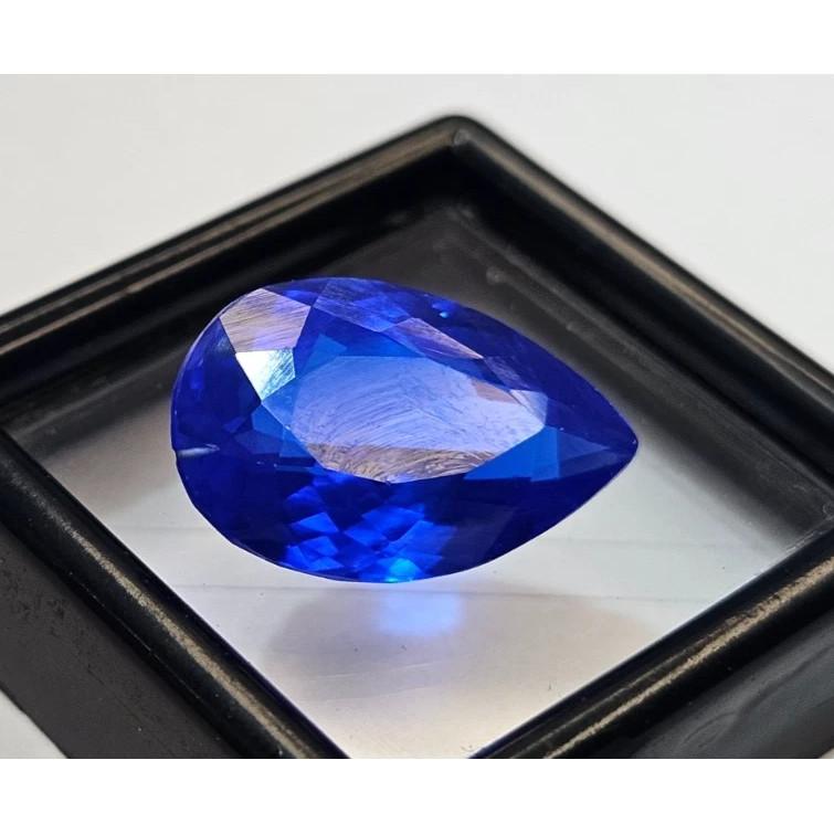 Stunning Sapphire Blue Natural Pear Cut 8-9 Ct Certified Loose Gemstone
