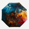 1PC Hogwarts Wizarding World Custom Name Automatic Open/Close, 8-Rib Durable Frame Compact Travel Umbrella for Men & Women D1222093