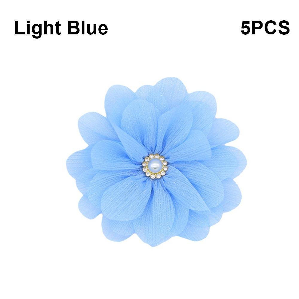 5PCS Cute Chiffon Chiffon Flower DIY Craft Embellishment Craft Supplies Versatile DIY Decoration Accessories Hairclips