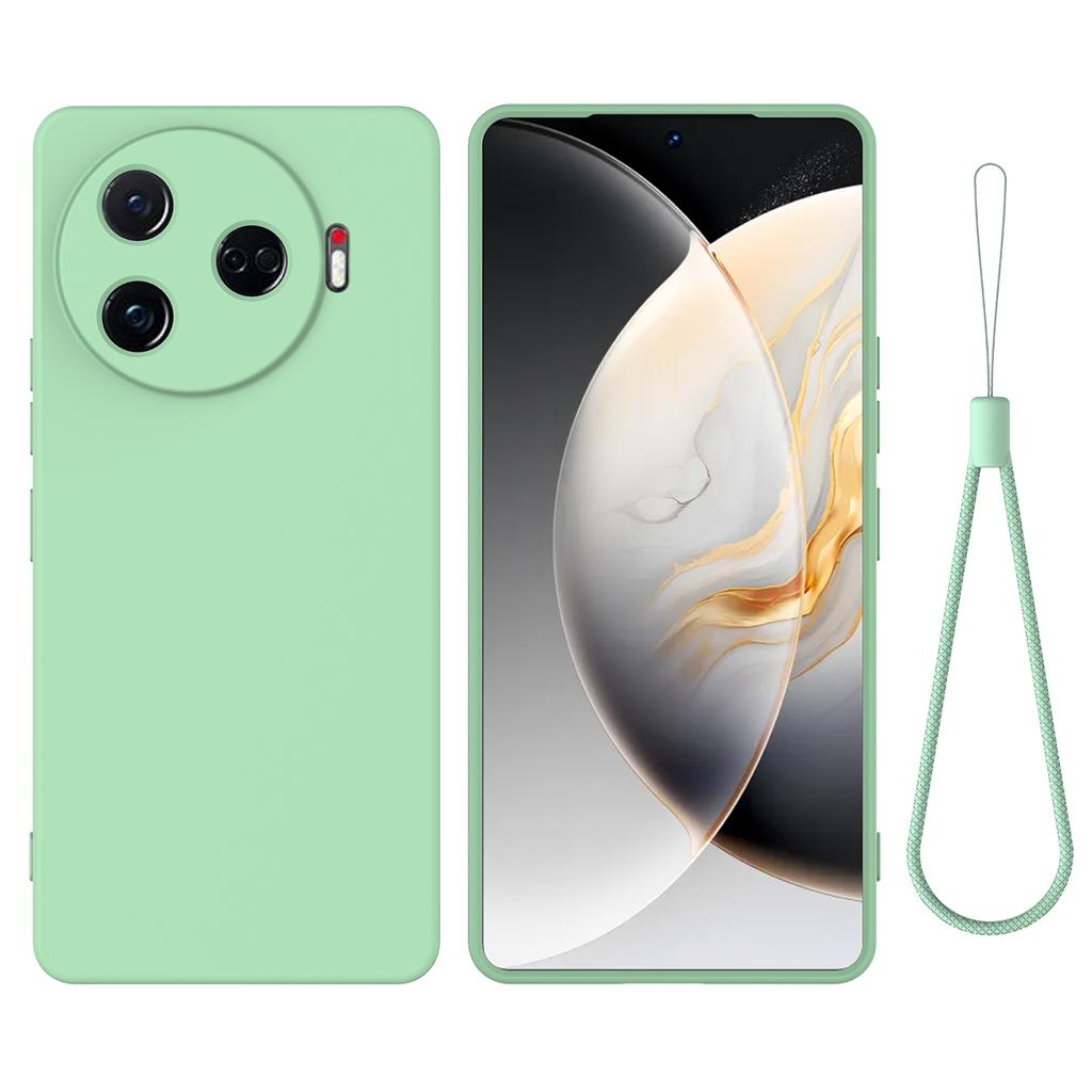 Для TECNO Camon 30 Pro 5G чехол жидкий силиконовый защитный чехол для телефона с ремешком