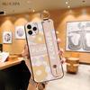Vintage Flower Wrist Strap Case For Samsung M54 M14 M20 M53 M23 M33 Stand Holder Soft TPU Cover For Galaxy A54 A34 A24 A14 A04