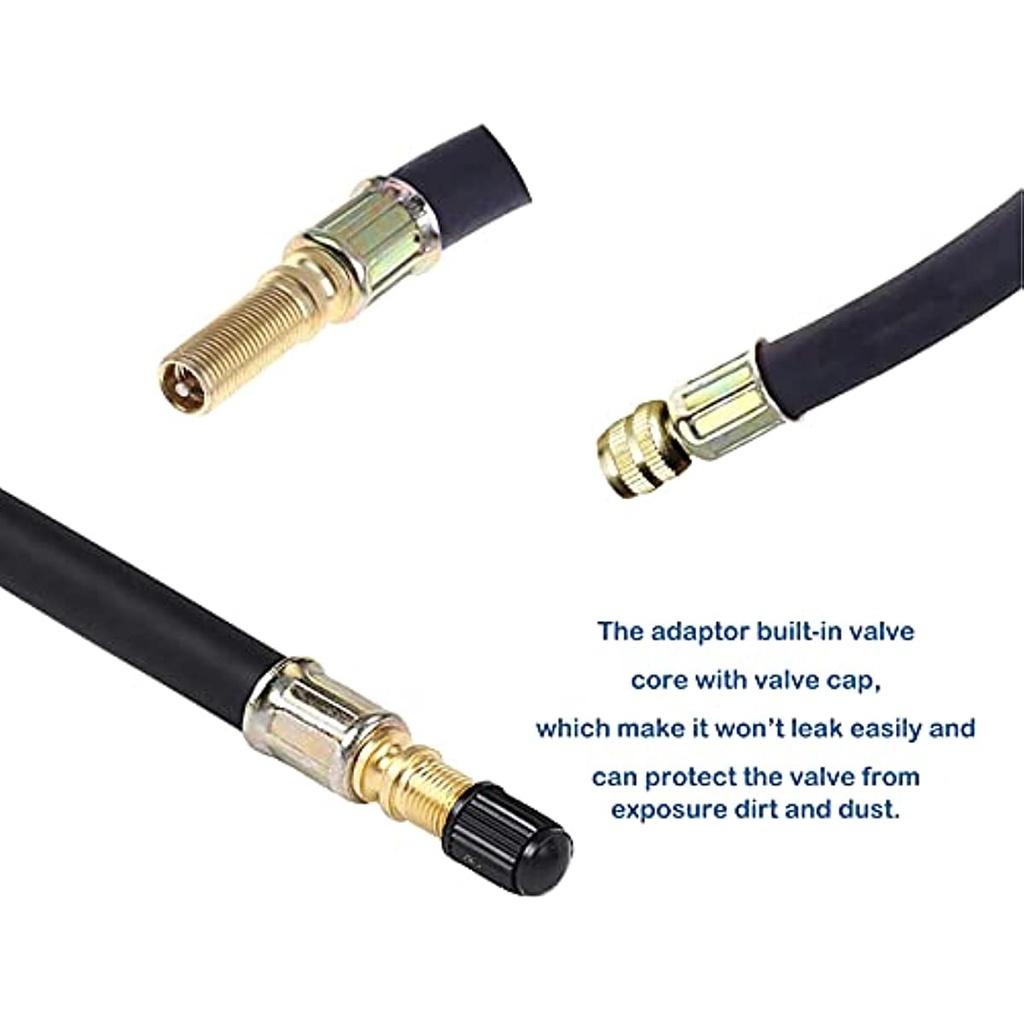 2 шт. Адаптер-удлинитель клапана шины 160 мм Гибкая резиновая удлинительная труба клапана шины для автомобиля RV, мотоцикла, грузовика и шоссейного велосипеда MTB