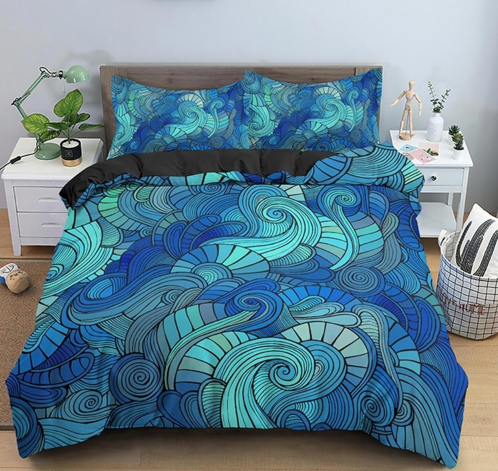 King Size Mandala Duvet Cover Queen King Quilt Cover Psychedelic Bohemian Luxury Bedding Set 3 Piece Set With 2 Pillowcases