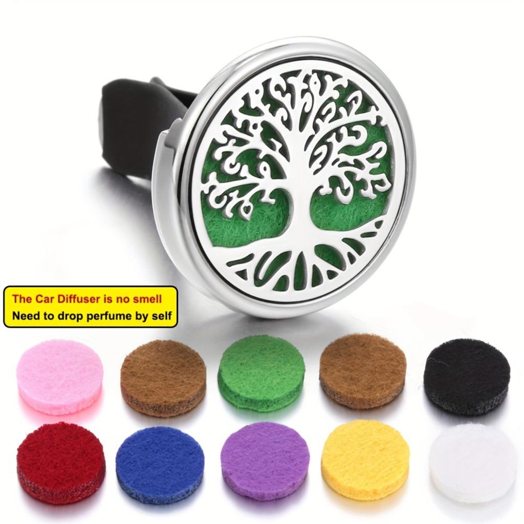 1 шт. Автомобильный ароматерапевтический диффузор-медальон, автомобильный зажим, диффузор эфирных масел, автомобильный зажим для вентиляции, освежитель воздуха, очиститель с 10 шт. смешанных подушечек