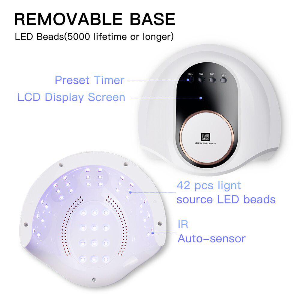 168 Вт УФ светодиодная лампа для сушки ногтей, две руки, ледяная лампа, 42 светодиода для маникюра, гелевая лампа для сушки ногтей, лампа для сушки гелевого лака