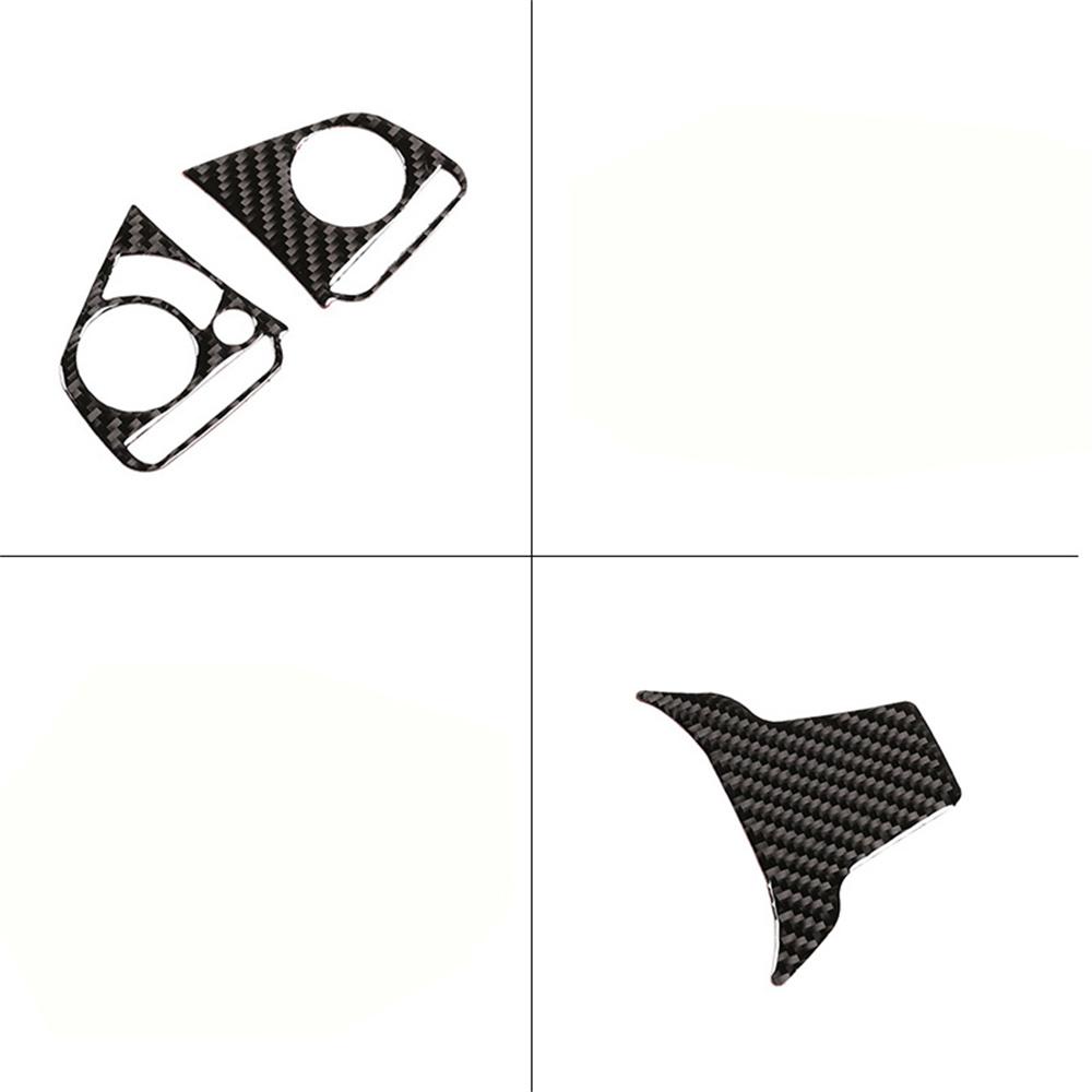 Car Real Carbon Fiber Steering Wheel Cover Trim For Honda Civic Sedan 2016-2021