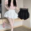 Women Solid Color High Waist Sweet Puffy Skirt