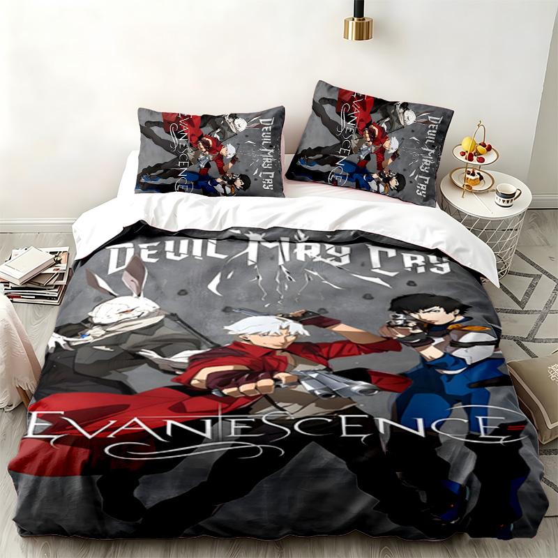 Devil May Cry 3pc set Perfect for bedroom use Comfortable bedding set includes a duvet cover and two pillowcases Ideal birthday or Christmas gift