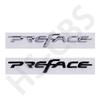 1Pc 3D ABS Preface Letter Badge Rear Trunk Emblem Car Stickers Badge For Geely Car Styling Tailgate Decal Sticker Accessories
