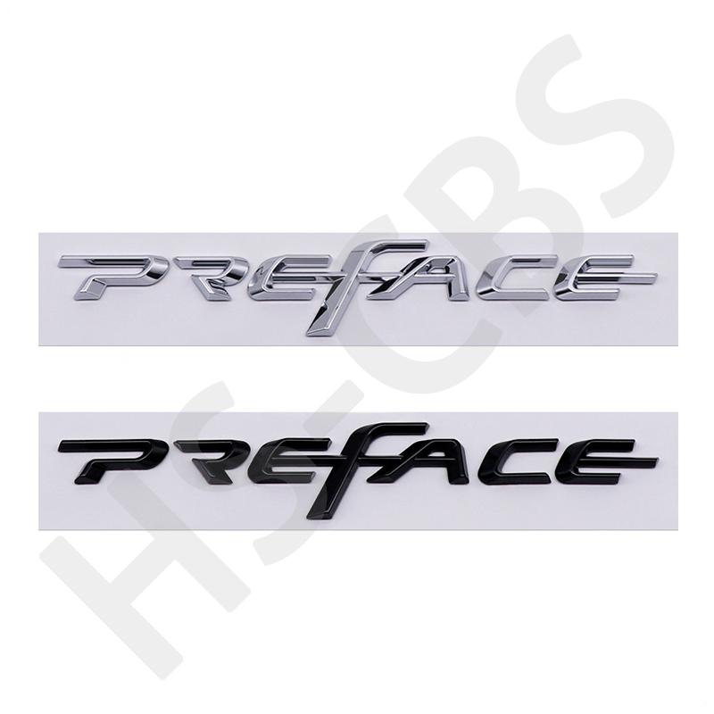 1Pc 3D ABS Preface Letter Badge Rear Trunk Emblem Car Stickers Badge For Geely Car Styling Tailgate Decal Sticker Accessories