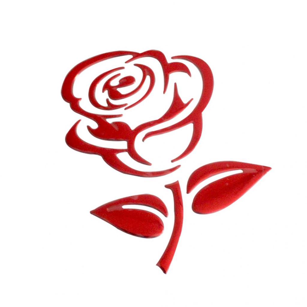 Fashion Rose Flower Car Vehicle Light Lamp Brow Decor Rearview Mirror Sticker