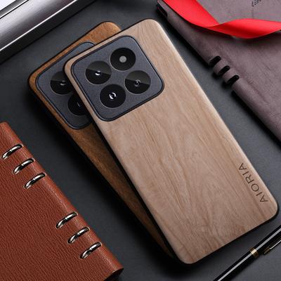 Чехол для мобильного телефона Xiaomi Mi 14 Pro, Нескользящий и противоударный кожаный износостойкий защитный чехол