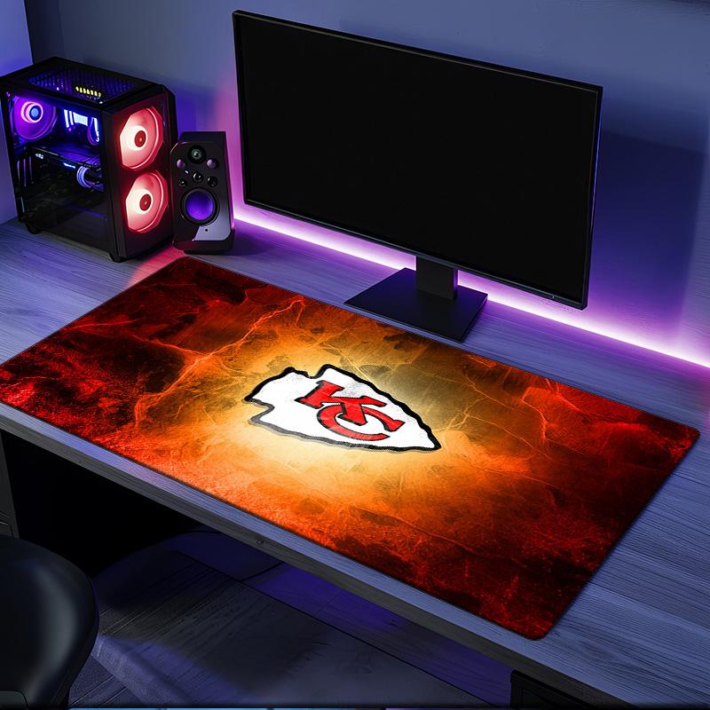 Kansas City Chiefs Logo mouse pad, rubber base, esports desk mat, mouse pad for gamers and office use, gaming desk , easy to clean mat