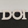 Women Favorite Souvenir Sorority Jewelry  White Color Pearl Rhinestone Social Sign Daughters of Isis DOI Brooch Pin