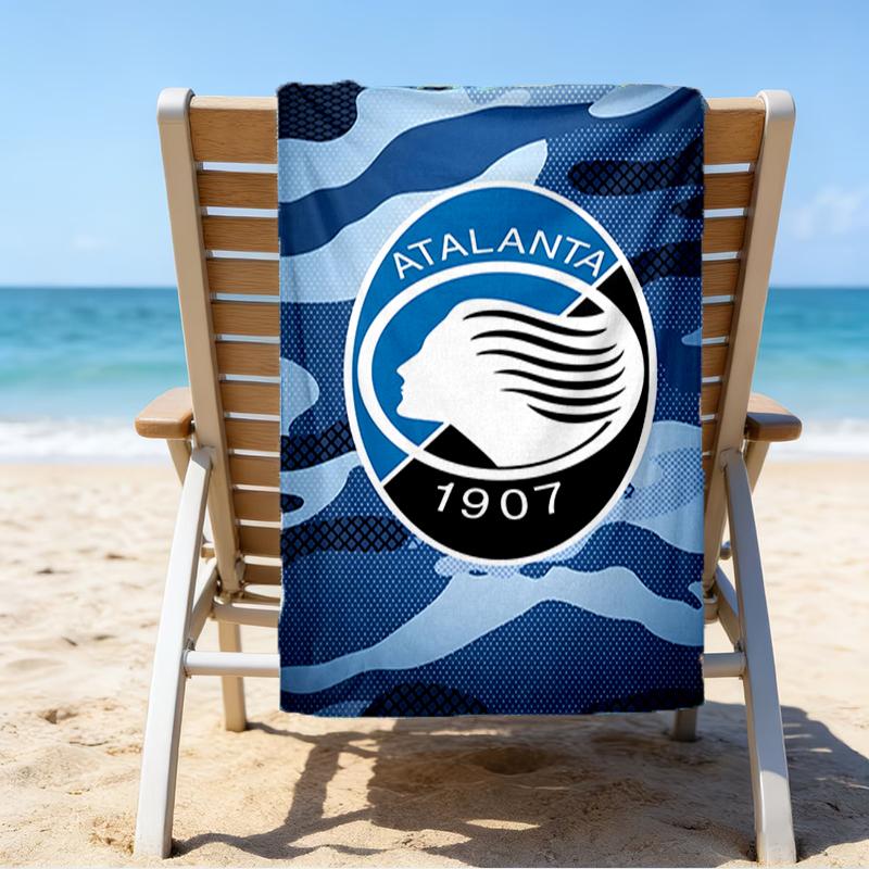 Football Atalanta Beach Towel - Soft, Absorbent Microfiber, Lightweight, Ideal for The Beach, Parties, Travel, Camping fan gifts