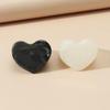 Minimalist Retro French Heart Ring Set - 2-Piece Acrylic