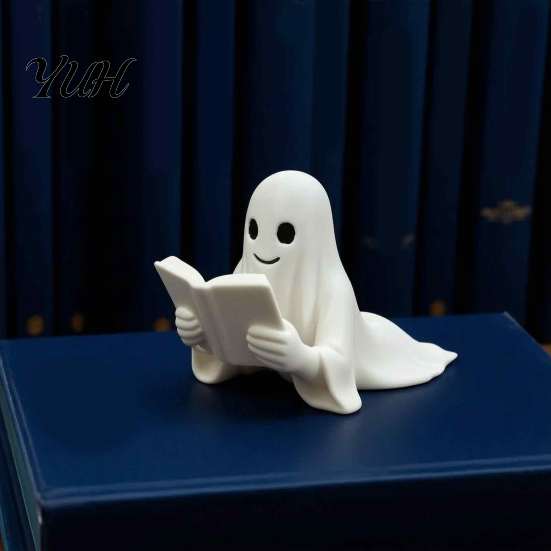 Creative Page Holder Ghost Reading Book Bookmark, 3D Printed Halloween Marker, Home Office Desk Decor Lightweight PLA Clip for Students And