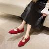 2024 Autumn New Trendy Retro Women's Pointed-toe Casual Elegant Solid Color Flat Low-top Shoes