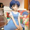 Bandai Official Ranma 1/2 Akane Tendo Anime Figure, Relaxing Sitting Pose PVC Collectible Model, Desktop Decor Gift for Fans
