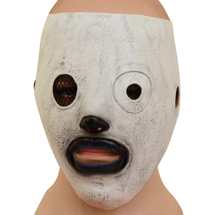 Slipknot Halloween Mask With Clown Face And Zipper Mouth For Costume Parties