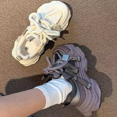 Популярные папины кроссовки женские инс тренд весна новые на толстой подошве с увеличением роста универсальные на толстой подошве повседневные спортивные туфли