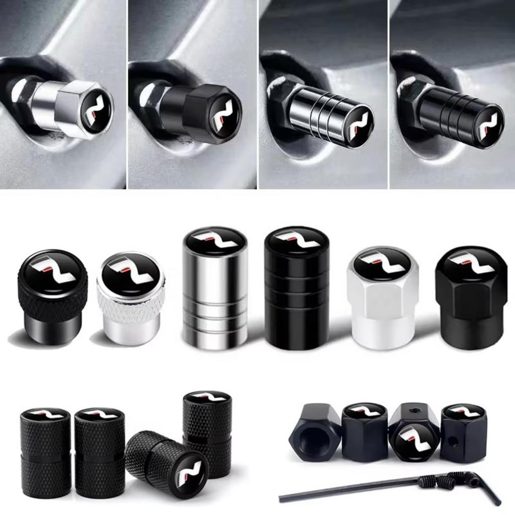 4Pcs Metal Tire Valve Caps Dustproof Car Tyre Wheel Stem Air Valve Dust Cover Auto Decoration Accessorie