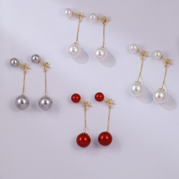 Длинные клипсы для ушей с кисточками и жемчугом: Элегантный, высококачественный, легкий, не требует пирсинга.