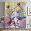 Современные шторы для гостиной, 2 шт., Сейлор Мун, 1 штора для спальни, украшение на Хэллоуин, оконные шторы, перегородка