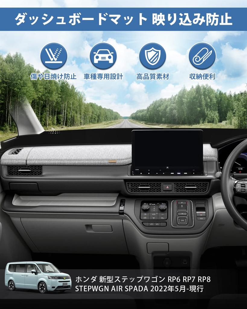 Cartist STEPWGN AIR SPADA Приборная панель для Honda Stepwgn и RP8 2022-настоящее время Специальный комплект для интерьера с защитой от солнца и тепла Прозрачный комплект для интерьера Замшевый коврик/чехол RP6, RP7,
