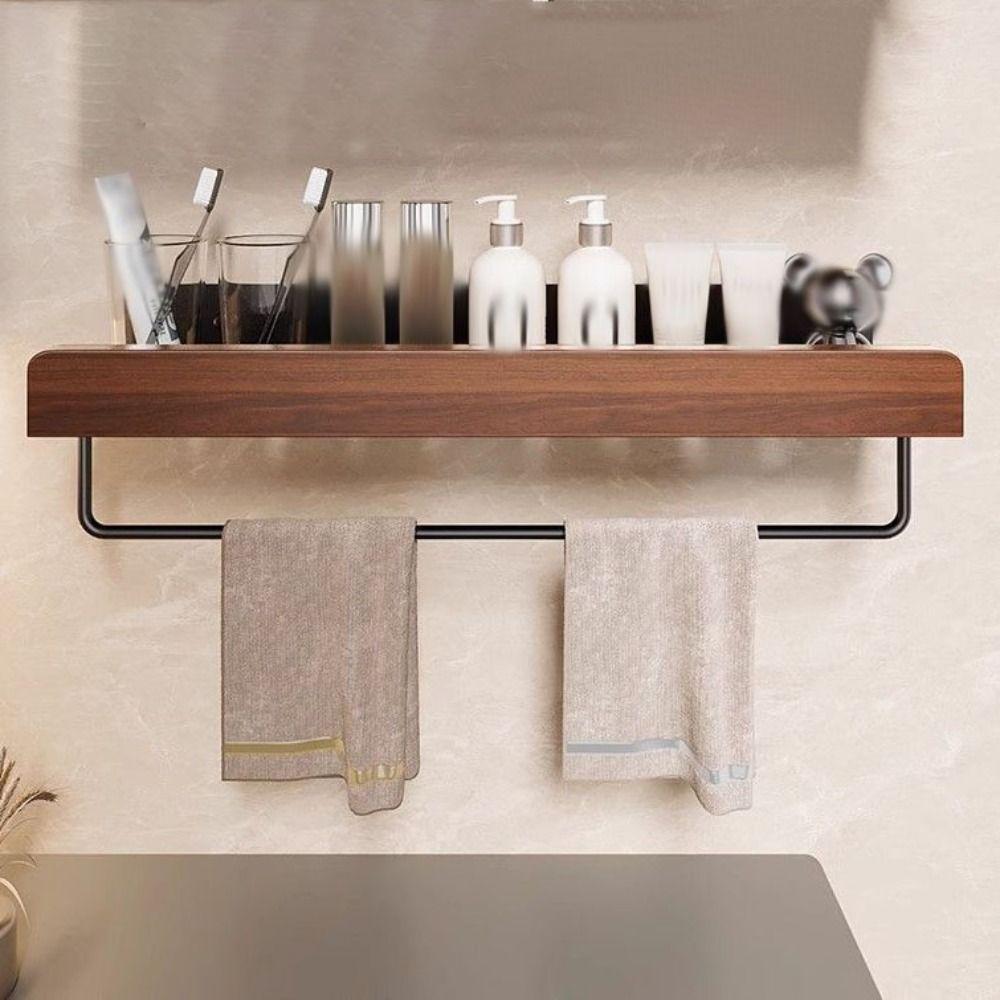 Wood Detachable Shower Storage Rack Corrosion-Resistant Bathroom Storage Rack  Bathroom Use