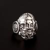 Ретро Мгновенная Мысль Бог или Дьявол Кольцо для Мужчин Ручной Работы Дизайнер Циркон Панк Готика Открытое Кольцо Байкерские Аксессуары Унисекс Подарок
