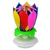 Musical Candles - Fashion Party - Lotus Flower - 14 Pieces - 11 Cm - Colorful