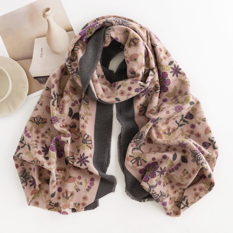 Women Winter Scarf Paisley Print Cashmere Pashmina Shawls Wraps Hijab Shawls and Wraps Female Echarpe Scarves Luxury Brand