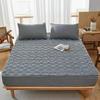 Soft Skin-friendly Quilted Mattress Cover Anti-mites Breathable Bed Fitted Sheet King Queen Bed Cover Not Included Pillowcase