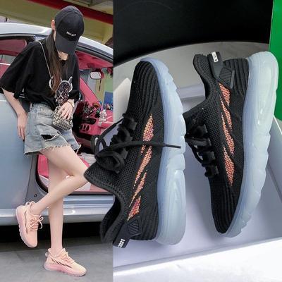 Летающие тканые желейные кокосовые туфли женские весенне-летние новые легкие мягкие подошвы универсальные дышащие спортивные кроссовки прилив