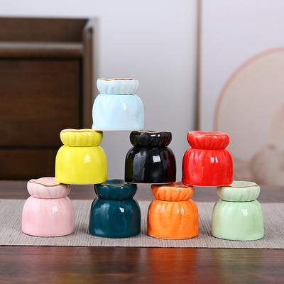 Мини-керамическая банка для хранения, бутылочка для порошка, маленькая банка для чая, баночка для румян, герметичная банка для бальзама, баночка для мази, банки для хранения, товары для домашнего хранения