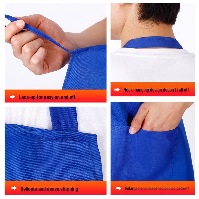 Вельветовый фартук Oxford с отделкой под персиковую кожу: Униформа для ресторана и кафе с завязками на шее