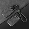 HLLQ9 Leather Zinc Alloy Car Smart Remote Key Case Full Cover Protector Shell Fob for Skoda Kodiaq Superb A7 Auto Keychain Accessories