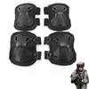 HAPPY SUGAR Elbow and Knee Pads, Airsoft Protectors, Elbow Pads, Equipment for Airsoft, Sports, and Outdoors, 1 Set for Knees and 1 Set for Elbows (Bl