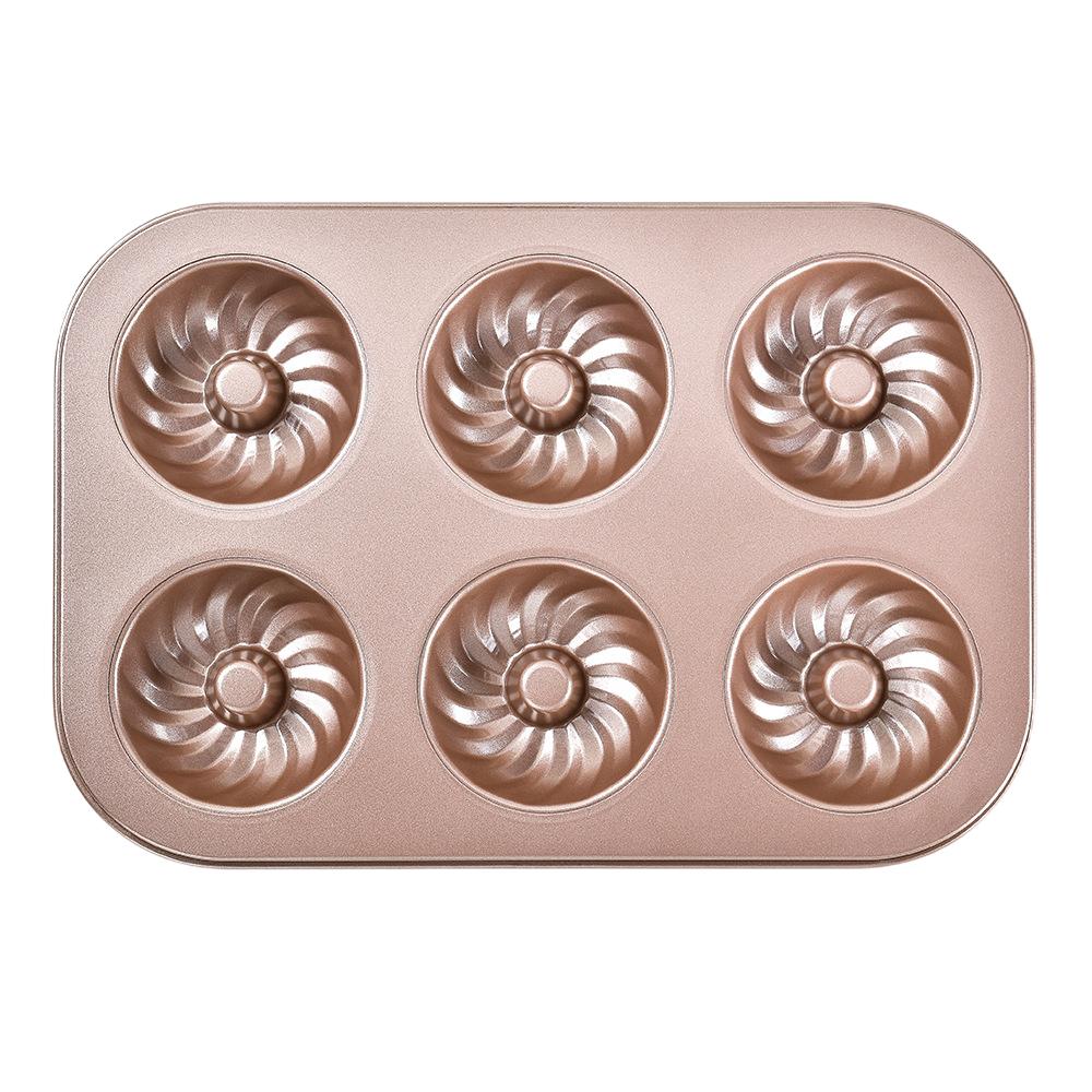 2-Piece Nonstick Baking Mold Set, 6-Cavity Brownie and Donut Pan, 29x19.8x2.1cm