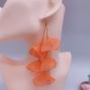 Элегантные многослойные прозрачные сетчатые серьги-подвески с кружевными цветами и лепестками, длинная бахрома, для женщин, модные вечерние украшения