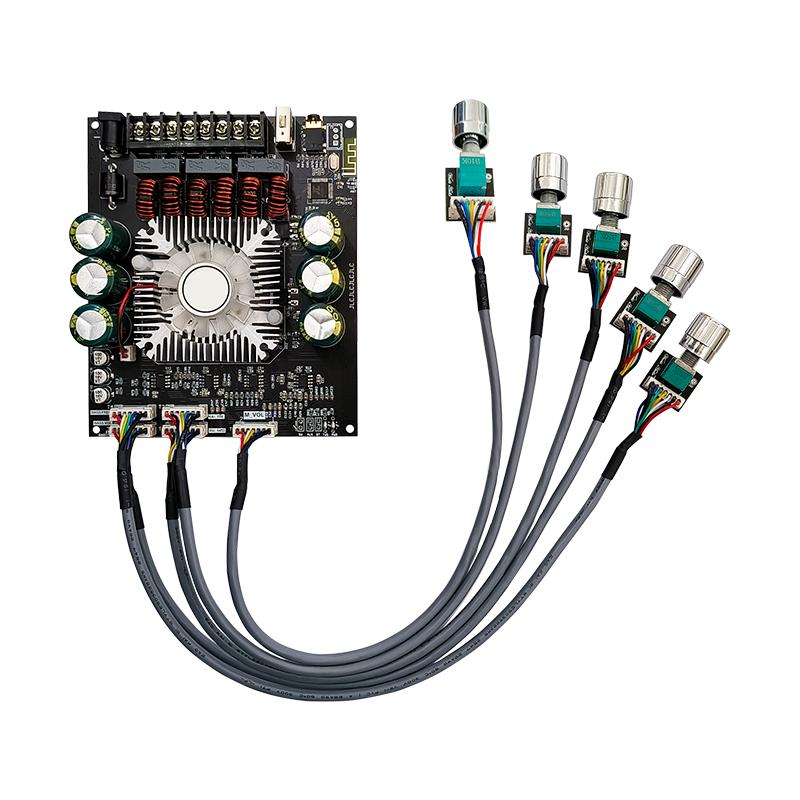 ZK-HT22 2.1 channel TDA7498E Bluetooth 5.1 Digital Power Amplifier Module High and Low Tone Subwoofer 160WX2+220W
