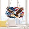 US Flag Eagle 2D Flat DIY Rhinestone Diamond Art Window Pendants Hanging Diamond Art Kits Window Hanging Art for Home Decor