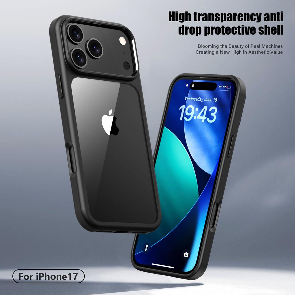 Легкий защитный чехол для телефона iPhone 17 Pro Max Air Clear Ударопрочный чехол для мобильного телефона Анти-желтеющий корпус для iPhone 17