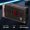 DC 12-24V Mini Digital LED Car Voltmeter Waterproof Volt Voltage Tester Digital LED Display Voltmeter for Car Motorcycle Boat RV